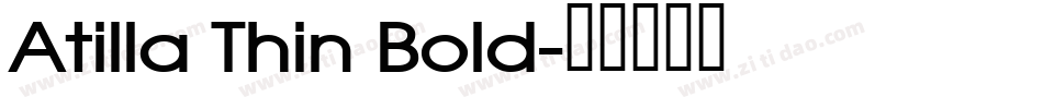 Atilla Thin Bold字体转换